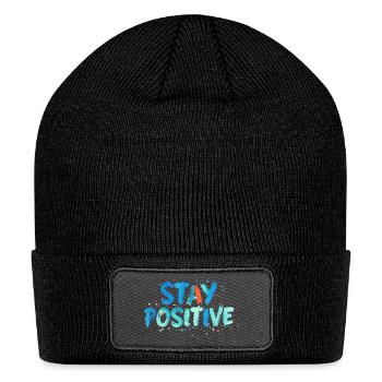 Stay Positive - Patch Beanie - black - Front