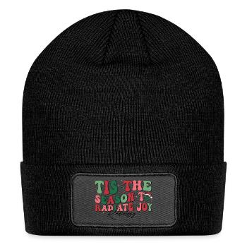 TIS THE SEASON TO RADIATE JOY - Patch Beanie - black - Front
