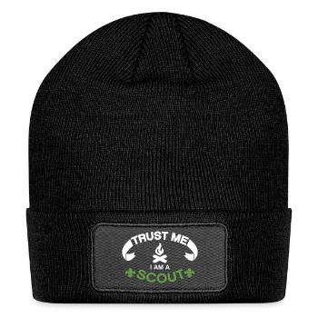 Trust Me I Am A Scout Camping Design - Patch Beanie - black - Front