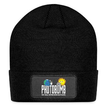 Total Solar Eclipse 2024 Totality Photobomb Sun - Patch Beanie - black - Front