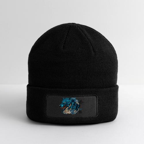Blue Wolf Graffiti Street Art - Patch Beanie