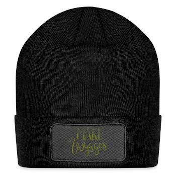 MAKE VOYAGES - Patch Beanie - black - Front