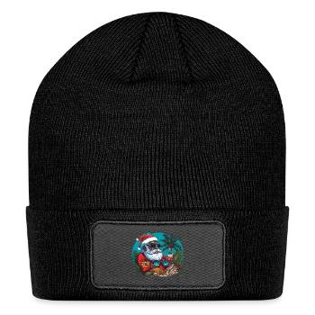 santa having fun - Patch Beanie - black - Front