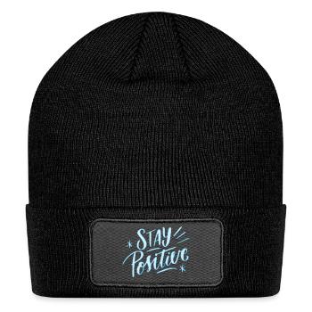 stay positive - Patch Beanie - black - Front