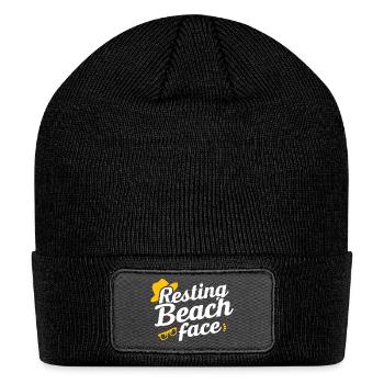 Resting Beach Face: Beach Vibes All Day - Patch Beanie - black - Front