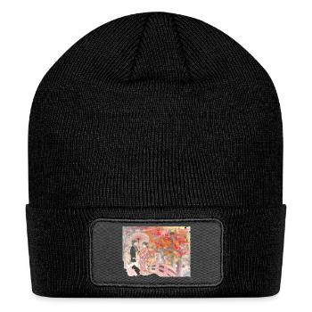 Japan Baseball ¾ Sleeve T Shirt - Patch Beanie - black - Front