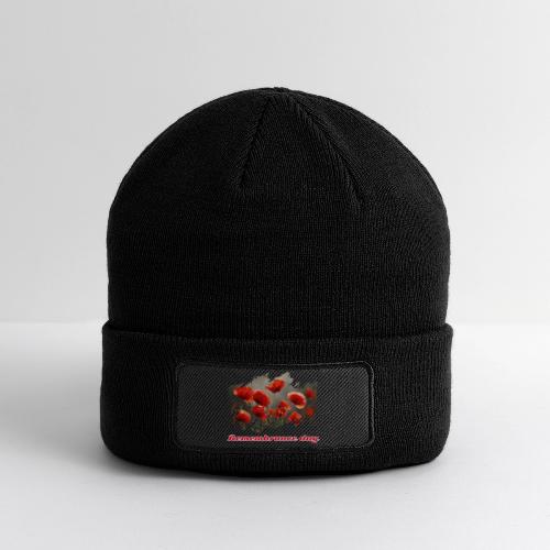 Remembrance Day with poppies - Patch Beanie