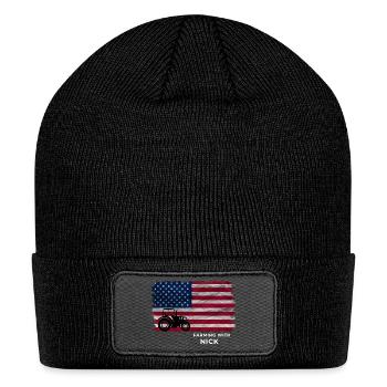 American Farming With Nick T-Shirt - Patch Beanie - black - Front