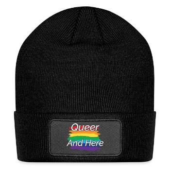 Queer Pride Rainbow Design - Patch Beanie - black - Front