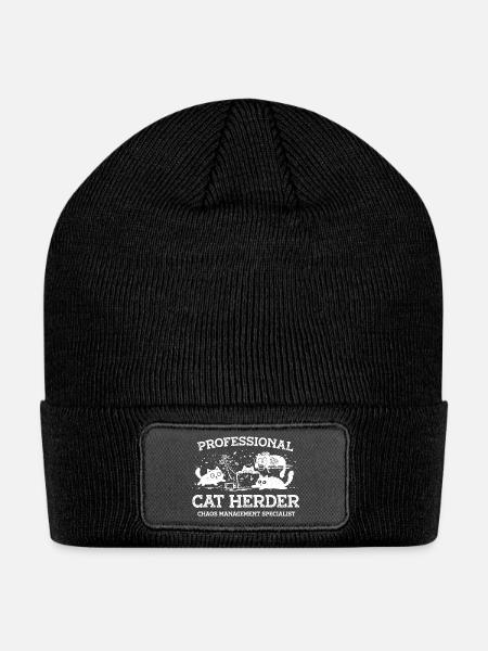 Professional Cat Herder - Patch Beanie - black