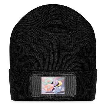 Pastel Mandala Vinyl Orbs - Patch Beanie - black - Front