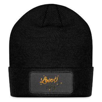 Love & Joy Prints Design - Patch Beanie - black - Front