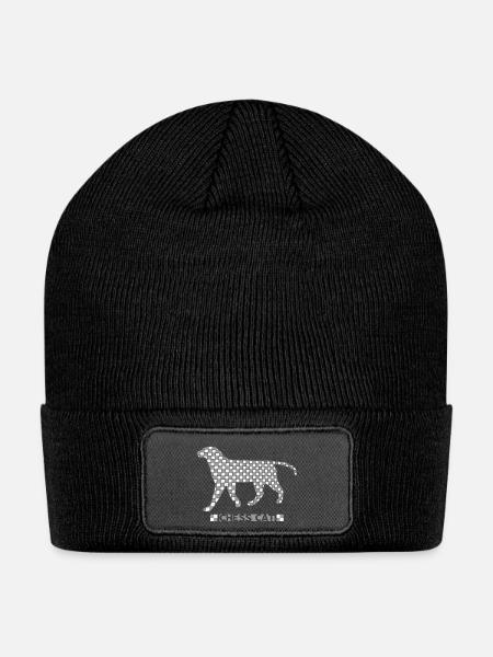 Chess Cat Gift For Cat Lover - Patch Beanie - black