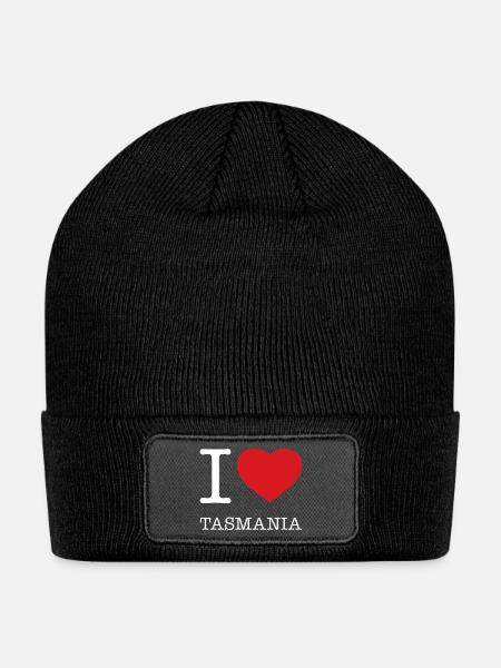 I love Tasmania - Patch Beanie - black