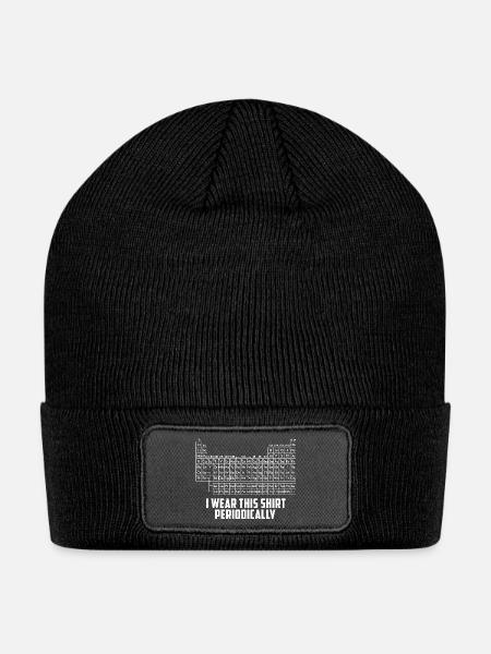 I Wear This Shirt Periodically Periodic Table - Patch Beanie - black