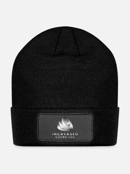 Increased Coins LLC Custom Business Logo T-Shirt - Patch Beanie - black