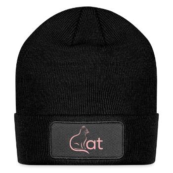 Cute cat - Patch Beanie - black - Front