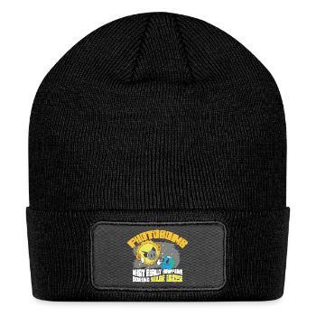 Total Solar Eclipse 2024 Totality Photobomb Sun - Patch Beanie - black - Front