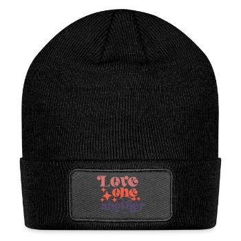 Love one another - Patch Beanie - black - Front