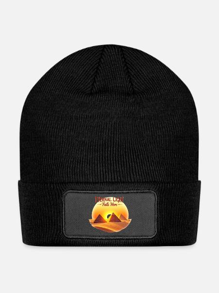 Sunset Over the Pyramids - Patch Beanie - black