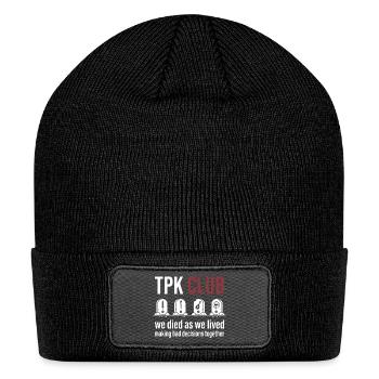TPK Club Funny Party Wipe RPG - Patch Beanie - black - Front