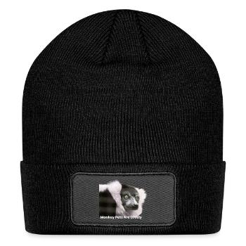 Monkey_Pet_Are_Lovely - Patch Beanie - black - Front