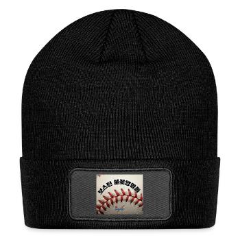 Boston Baseball Culture Korean Text Streetwear - Patch Beanie - black - Front