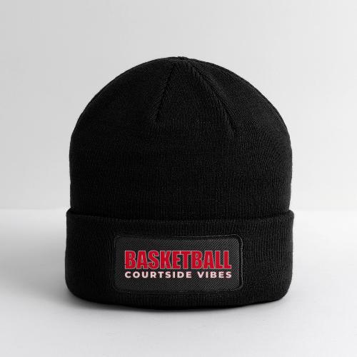 Courtside Vibes Basketball Typography Design - Patch Beanie