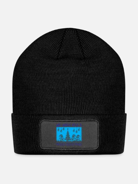 We Wish You A Merry Christmas - Patch Beanie - black