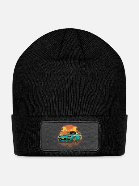 rx7 mazda - Patch Beanie - black