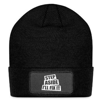Step Aside I'll Fix It for Fixing Repairman Repair - Patch Beanie - black - Front