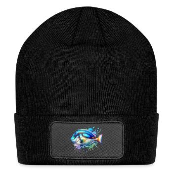 John Dory Fish - Patch Beanie - black - Front