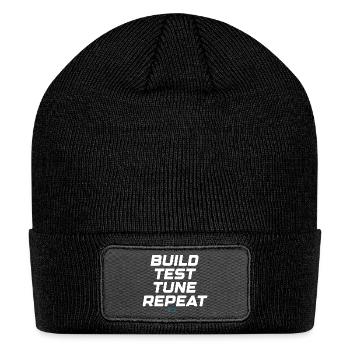 Build, Test, Tune, Repeat, Design - Patch Beanie - black - Front