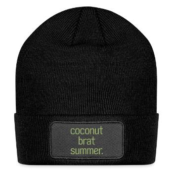 Kamala Harris Coconut Brat Summer 2024 - Patch Beanie - black - Front