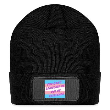 Legislate with Trans Flag - Patch Beanie - black - Front