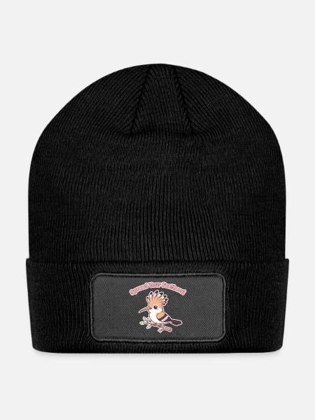 Winged Whispers of Color - Patch Beanie - black