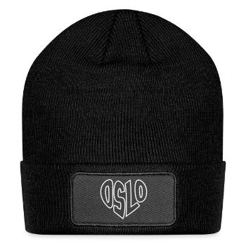 Oslo Bold Loop Logo - Patch Beanie - black - Front