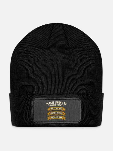 Funny Sarcastic Work Saying - Patch Beanie - black