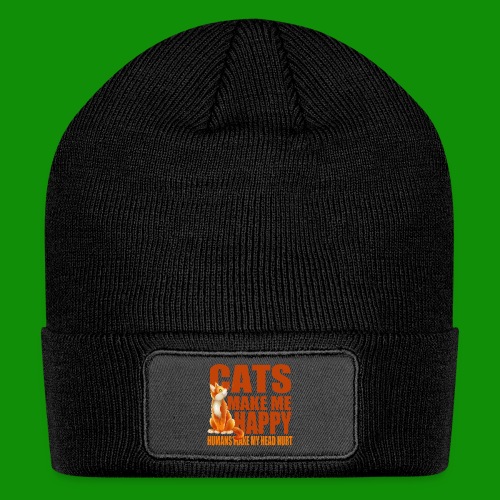 Cats Make Me Happy - Patch Beanie