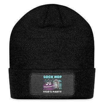 Music Dance Sock Hop - Patch Beanie - black - Front