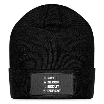 Eat Sleep Scout Repeat Scouting Hobby - Patch Beanie - black - Front
