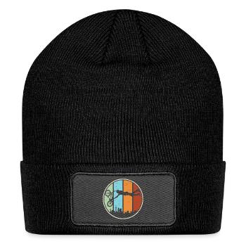 Urban BMX Circle Silhouette - Patch Beanie - black - Front