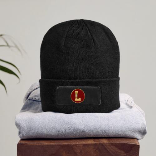 Letter L – Capital Varsity Alphabet Monogram - Patch Beanie