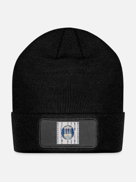 Greek Classical Heritage-Inspired T-Shirt Spread - Patch Beanie - black