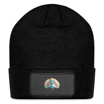 Regal Peacock Fantasy Character - Patch Beanie - black - Front