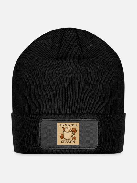 Pumpkin Spice Season Mug - Patch Beanie - black