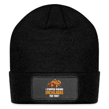  Enchiladas Foodie Mexican Cuisine Meal Dish - Patch Beanie - black - Front