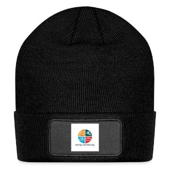 Get Up. Get Moving. - Patch Beanie - black - Front