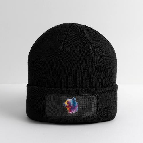 Watercolor Bear Portrait - Patch Beanie