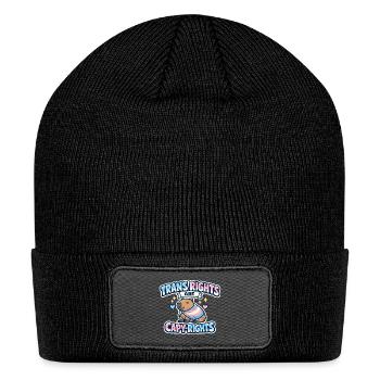 Trans Rights Are Capybara Rights Equality - Patch Beanie - black - Front